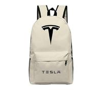 GRFIT Sacs à dos d'école, pour sacs à dos Tesla de grande capacité avec compartiment pour ordinateur portable, sac à dos de voyage léger et décontracté,Cream