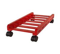 GRFIT Support de processeur Mobile CPU Stand, avec des Roues de roulettes de Verrouillage en Bois Pc Tour Stand Stand Roulers Pc Stand (Pas de Protection arrière, Cinq Couleurs) (Color : Rosso)