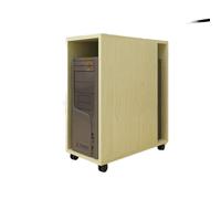 GRFIT Support de processeur Support d'hôte de Bureau Amovible CPU Multipurpose CPU Stand Rouleau Panier CPU Stand de Plancher CPU avec 4 Roues roulées à Roulette, 5 Couleurs (Color : Beige)