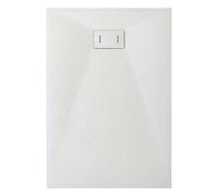 Grg Bac à Douche 80x120x2,6 CM Blanc Effet Pierre Mod. Strong