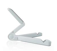 GRH Support de tablette réglable, support de téléphone portable pliable pour bureau, pliable, taille universelle compatible avec les téléphones, iPad, Mini, et autres tablettes PC (4-13") - Blanc