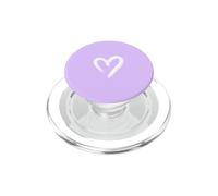 Gribouillage en Forme de cœur dessiné à la Main - Lilas PopSockets PopGrip pour MagSafe