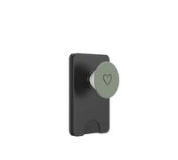 Gribouillage en Forme de cœur dessiné à la Main - Vert Vintage PopSockets PopWallet pour MagSafe