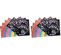 Gribouill'Art CLEOPATRE - Atelier Gommettes sur les Animaux Mignons - 4 planches à décorer et 4 planches de gommettes (Lot de 2)