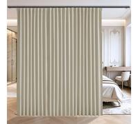 Grichril Rideau de Sol au Plafond pour Rail de Montage Mural - Séparateur de pièce Extra Large et insonorisant - Séparateur d'intimité pour système de Rail de Plafond ou Tringle avec Crochets, 1