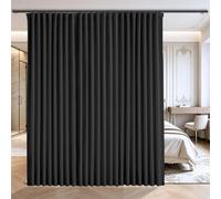 Grichril Rideau de Sol au Plafond pour Rail de Montage Mural, séparateur de pièce insonorisant, séparateur de pièce pour système de Rail de Plafond ou Tringle avec Crochets, 254 x 228 cm, 1 Panneau