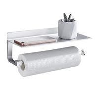 Gricol Porte-Rouleau de Cuisine Mural Sans Perçage - Support Essuie-Tout Avec Distributeur Spacieux - Argent