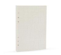 Grid Square Recharge pour carnet de notes à spirale, inserts A5, 6 anneaux, pour Filofax, 90 pages imprimées recto-verso, Harphia (A5 5,59 x 8,27", Gridsquare)