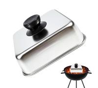 Griddle Basting Cover 26x26x5cm Square Dishwasher Safe Heat Resistant Handl | Melting Dome Grill Steamer Lid For 26x26x5cm Burger Steak Teppanyaki Home Restaurant Apartment BBQ Camping Picnic