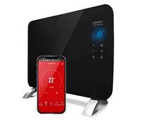 Gridinlux Homely WiFi Warm 1000W Noir, Radiateur en Cristal électrique, Thermostat de Chauffage, convecteur de Chaleur en Verre, WiFi, APP, Silencieux, adapté aux salles de Bains.
