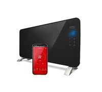 Gridinlux Radiateur électrique silencieux programmable Contrôle mobile App et Wi-Fi 2 puissances Faible consommation Convient pour salles de bains Homely WiFi Warm Noir 2000 W Résistance IP24