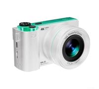 Gridva Appareil photo compact avec écran IPS 4K 3" (blanc) | Écran IPS de 3", corps compact en ABS, design léger, tient dans la poche, prêt à voyager