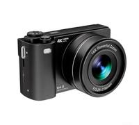 Gridva Appareil photo compact avec écran IPS 4K 3" (Noir) | Écran IPS de 3", corps compact en ABS, design léger, tient dans la poche, prêt à voyager