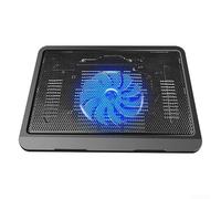 Gridva Base de refroidissement portable pour ordinateur portable de 10, 12 | Grand radiateur ventilateur avec lumière LED, support en plastique robuste pour dissipation de la chaleur