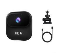 Gridva Caméra d'action HD WiFi, portable, noire, pour mini caméra | Compact 4.6cm ABS Pet for Cycling Security, Real Time for Smartphone Streaming