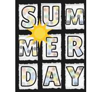 GRIDWORDS: Summer Day: A Bold Coloring & Activity Book Built on 9-Square Grids. / Summer Themes / 100 Pages / Large 8.5x11
