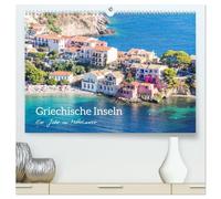 Griechische Inseln - Ein Jahr im Mittelmeer (hochwertiger Premium Wandkalender 2026 DIN A2 quer), Kunstdruck in Hochglanz: Sommerstimmung aus dem fantastischen Griechenland