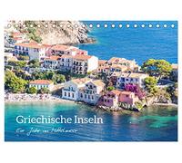 Griechische Inseln - Ein Jahr im Mittelmeer (Tischkalender 2026 DIN A5 quer), CALVENDO Monatskalender: Sommerstimmung aus dem fantastischen Griechenland