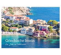 Griechische Inseln - Ein Jahr im Mittelmeer (Wandkalender 2026 DIN A2 quer), CALVENDO Monatskalender: Sommerstimmung aus dem fantastischen Griechenland