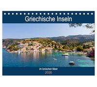 Griechische Inseln im Ionischen Meer (Tischkalender 2026 DIN A5 quer), CALVENDO Monatskalender: Von Korfu bis Kefalonia, griechische Inseln entdecken