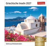 Griechische Inseln Sehnsuchtskalender 2027 - Wochenkalender mit 53 Postkarten: Reise-Kalender mit 53 hochwertigen Motiven der schönsten Plätze Griechenlands.
