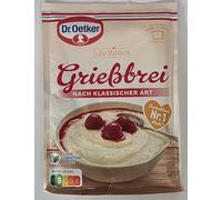 Grießbrei nach klassischer Art - Bouillie de semoule style classique - Pour délicieux gâteaux, pains et dessert maison pour des recettes gourmandes - Compatible avec oetker - 92 g