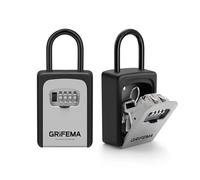 GRIFEMA Boite a Clefs Murale Avec Manipuler - Avec Code 4 Chiffres Sécurisée Exterieur, Résistant aux Intempéries, Cofre fort Robuste, pour Les Cartes, Alliage de Zinc
