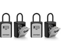 GRIFEMA Boite a Clefs Murale Avec Manipuler - Avec Code 4 Chiffres Sécurisée Exterieur, Résistant aux Intempéries, Cofre fort Robuste, pour Les Cartes, Alliage de Zinc (Lot de 2)