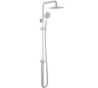 GRIFEMA Colonne de Douche sans Mitigeur, Pomme de Douche en Acier Inoxydable 25x25 CM, Douchette à Main, Support, Chromé, G7005
