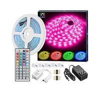 GRIFEMA DG4001, Ruban LED 5050 RGB Multicolore, Lumière 150 LED Étanche avec Télécommande, 5m