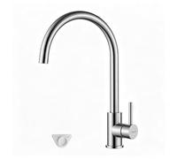 GRIFEMA G4008 Robinet de Cuisine Mitigeur Évier à Poignée Unique, Arc Élevé Débit Élevé 360, Acier Inoxydable Économe en Eau [Classe A+] Exclusivité Amazon