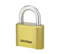 GRIFEMA, GA1007 Cadenas à combinaison, serrure à combinaison à 4 chiffres, adapté pour gymnastique, valise à bagages et boîte à outils, noir