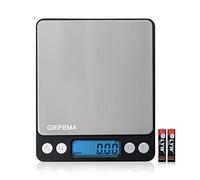 GRIFEMA GA2003 Balance de Cuisine Électronique de Haute Précision 500g/0,01g avec Écran LCD Rétroéclairé, 6 Unités et Fonction Tare Acier Inoxydable Digital Balance de Alimentaire Multifonctionnel