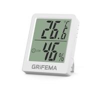 GRIFEMA GA2902 Mini Hygromètre Numérique Thermomètre Intérieur de l'hygromètre, Petit Testeur d'humidité Numérique, Convient Pour Serres, Pépinières, Caves, Thermomètre pour reptile, Blanc