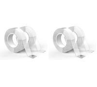 GRIFEMA GA4001-2, Double Face Extra Fort, Scotch Transparent Double Face, Nano-Ruban Lavable et Réutilisable, 3 Mètres, 2 Tomes (Lot de 2)