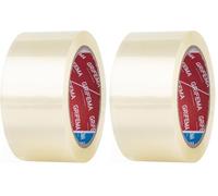GRIFEMA GA4003-1, Ruban Adhésif d'emballage Transparent pour l'emballage de Boîtes en Carton pour l'expédition et le Déménagement, Faible Bruit (Lot de 2)