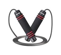 GRIFEMA GA5004, Corde à Sauter, Poignée en Mousse Antidérapante, Outil de Fitness et de Musculation pour Adultes et Enfants pour Faire de l'Exercice à la Maison, Noir