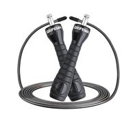 GRIFEMA GA5005, Corde à Sauter, Poignée Antidérapante, Outil de Fitness et de Musculation pour Adultes et Enfants pour Faire de l'Exercice à la Maison, Noir