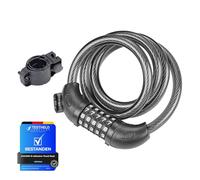 GRIFEMA GAK1203-12, Chaîne Antivol Vélo 120 CM, Serrure de câble pour Vélos, Motos, Trotinette Electrique, Noir