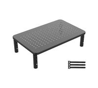 GRIFEMA GB1051, Rehausseur Ecran PC Bureau, Support de Moniteur Réglable en Hauteur (3 Types), Convient aux Moniteurs PC, Ordinateurs Portables, Imprimantes, Charge Maximale 20 kg, Noir
