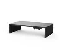 GRIFEMA GB1052-1, Rehausseur Ecran PC Bureau, Support pour Moniteur de Bureau en Bois avec Rangement, Noir