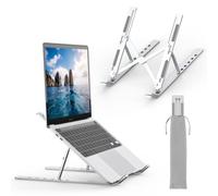 GRIFEMA GB1054 Support Ordinateur Portable, Le Support pour PC Portable s'adapte à 6 Hauteurs, Compatible avec MacBook Pro Dell HP et Autres Portables 10-17,3 Pouces -Argent