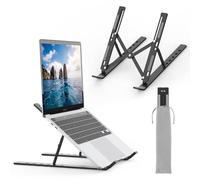 GRIFEMA GB1054B Support Ordinateur Portable, Le Support pour PC Portable s'adapte à 6 Hauteurs, Compatible avec MacBook Pro Dell HP et Autres Portables 10-17,3 Pouces -Noir