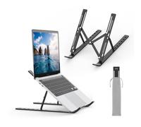 GRIFEMA GB1054B Support Ordinateur Portable, Le Support pour PC Portable s'adapte à 6 Hauteurs, Compatible avec MacBook Pro Dell HP et Autres Portables 10-17,3 Pouces -Noir