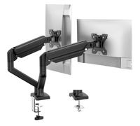 GRIFEMA GB2003-2, Support Ecran PC 2 Ecran pour 13"-32", Bras Ecran PC VESA 75x75-100x100 MM, Rotation à 360°, Réglable en Hauteur, Poids Max 9KG, Noir