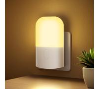 GRIFEMA GD101-1, Veilleuse Enfant, Veilleuse Prise Électrique avec 3 Niveaux de Réglage de La Luminosité, Veilleuse Bébé Adaptée aux Chambres, Cuisines, Couloirs, Salles de Bains, Blanc Chaud