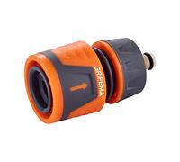 GRIFEMA GE1202, Raccord Tuyau D'arrosage - Connecteur Rapide 1/2 Pouces 13 mm, Connecteurs de Tuyau et de Robinet, Connecteur avec fonction d'arrêt d'eau, Orange, Exclusivité Amazon