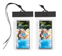 GRIFEMA GH01, 2 Poches Téléphone Étanches, Pochette Telephone Portable Etanche Certifiée IPX8, Convient aux Smartphones iPhone, Samsung, Xiaomi et Redmi de Moins de 8,2 Pouces