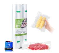GRIFEMA GH82, Sacs de Conservation Sous Vide Alimentaire sans BPA, Compatible avec La Plupart des Machines Sous Vide, Rangement et Cuisson Pratiques des Ingrédients, 28 × 600 CM (2 Rouleaux)