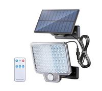 GRIFEMA Lampe Solaire Extérieure avec Détecteur de Mouvement, 300 lm, IP65 | 3 modes avec télécommande, panneau solaire séparé de 1,5 W, batterie de 1500 mAh et câble de 5 m